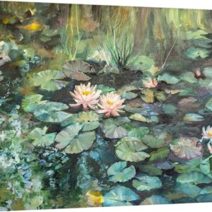 Pink Lily Pond Canvas Print